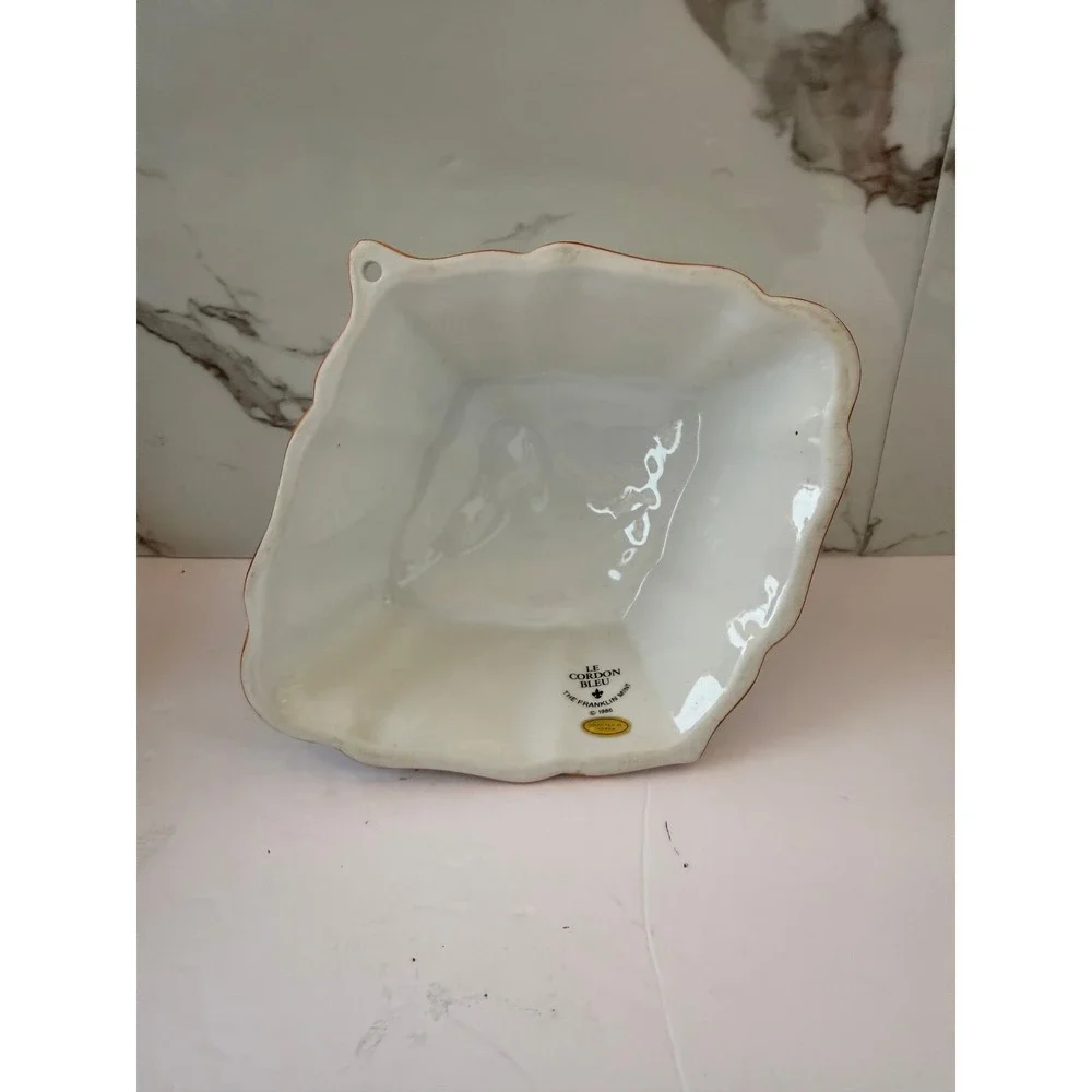 Franklin Mint Le Cordon Bleu 1986 Ceramic Goose Butterfly Wall Mold Decor